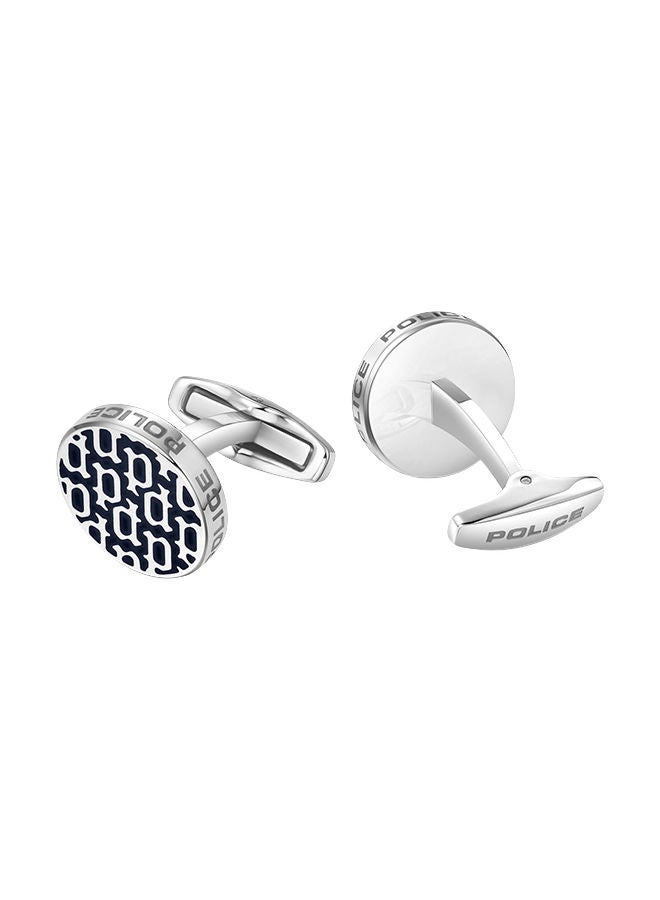 Hero Stainless Steel Gents Cufflinks With Blue P Logo MonogramPEAGC0022702