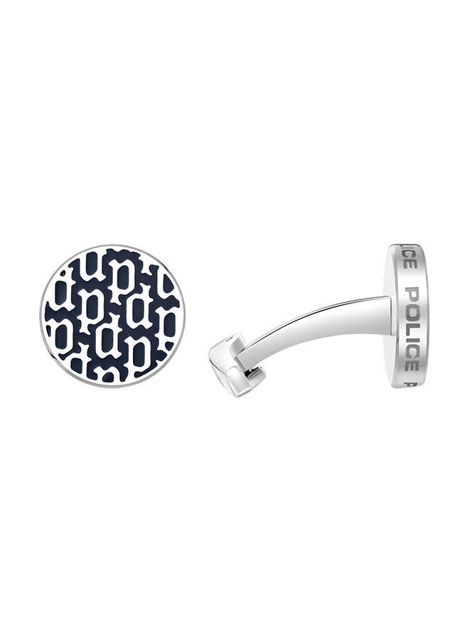 Hero Stainless Steel Gents Cufflinks With Blue P Logo MonogramPEAGC0022702