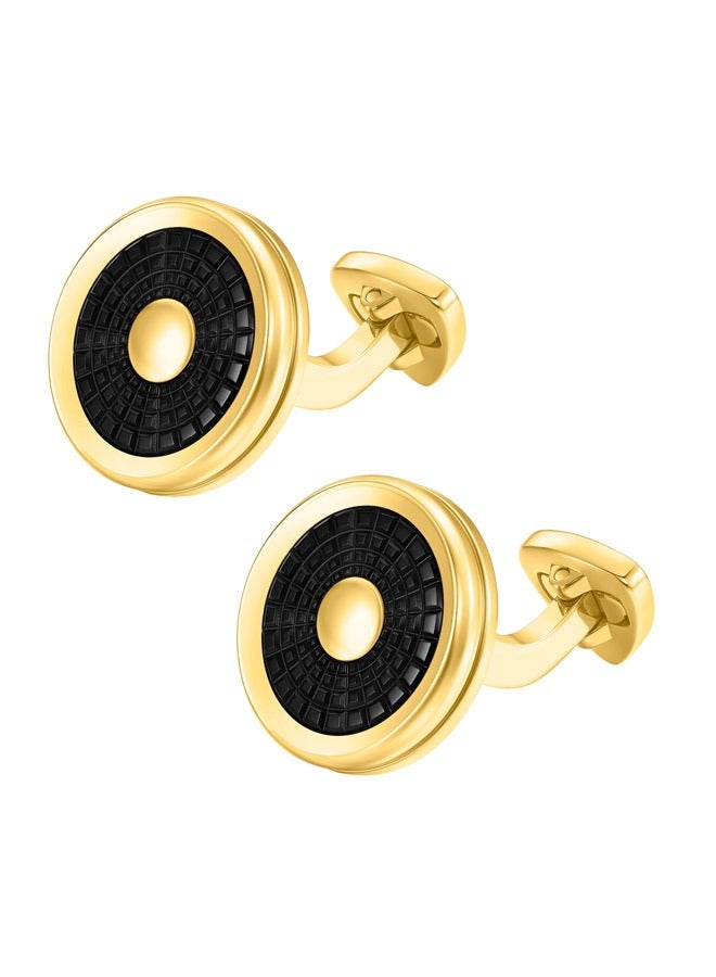 Dinamica Gold and Black luxury Cufflinks For Men