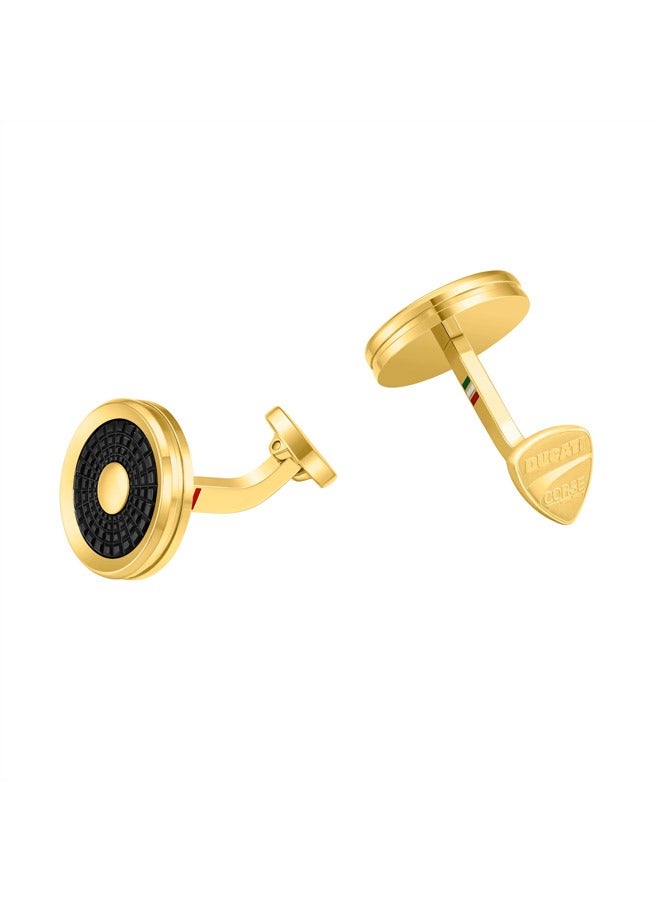 Dinamica Gold and Black luxury Cufflinks For Men