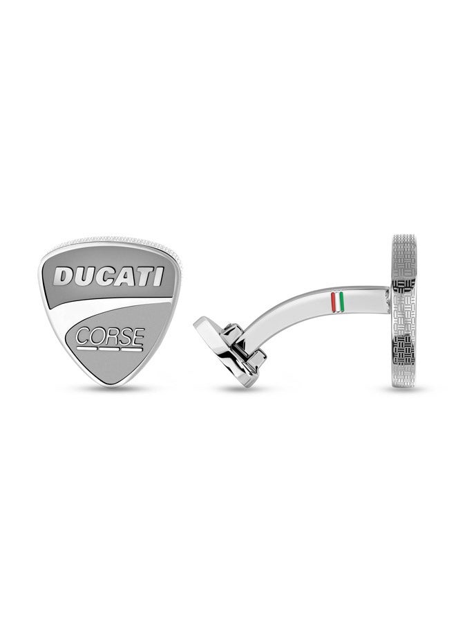 Ducati Scudetto Silver Cufflink For Men - DTAGC2137502