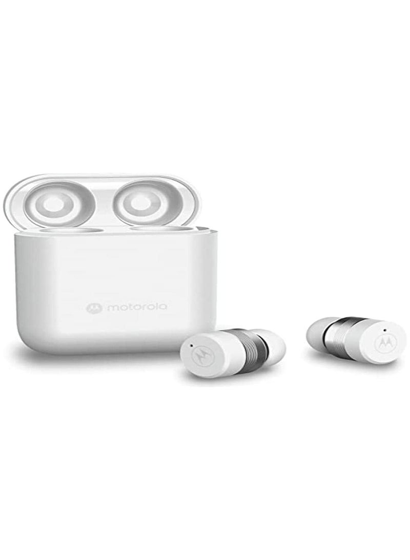 Sound Moto Buds 120 | Wireless Earphones | Bluetooth | Waterproof and Sweatproof | Touch and Voice Control White