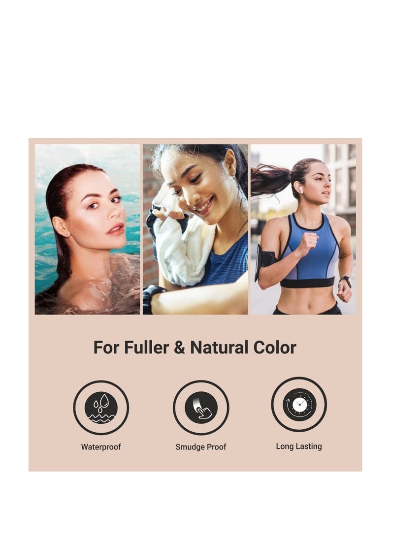 MinaiBrow Tint Kit Light Brown | Natural Spot Coloring Brow Powder with Brush for Tinting | Water & Smudge Proof Instant Brow Dye, 100% Gray Converge, Ammonia Free, Color: Light Brown