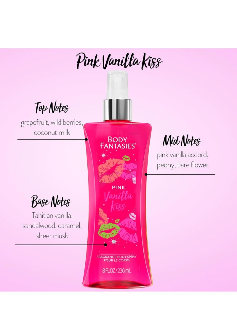 SIGNATURE Fragrance Body Spray, Pink Vanilla Fantasy, 8 Fluid Ounce (BF44)