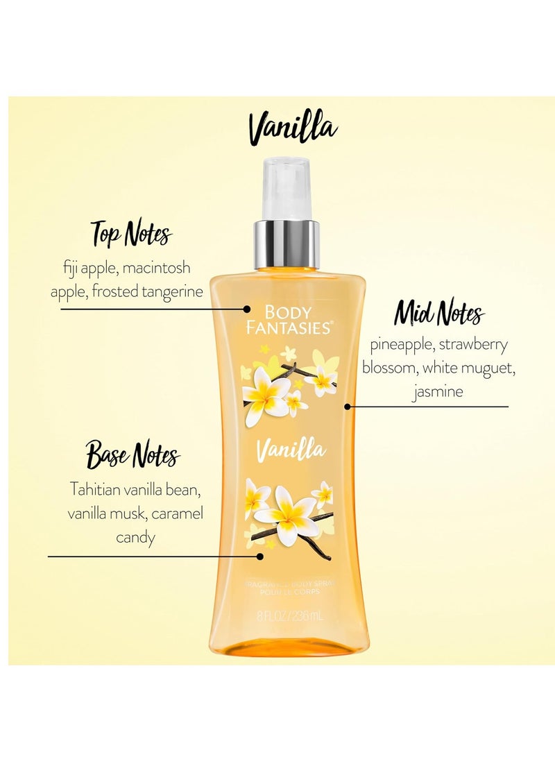 Signature Fragrance Body Spray, Vanilla, 8 fl oz (Pack of 2)