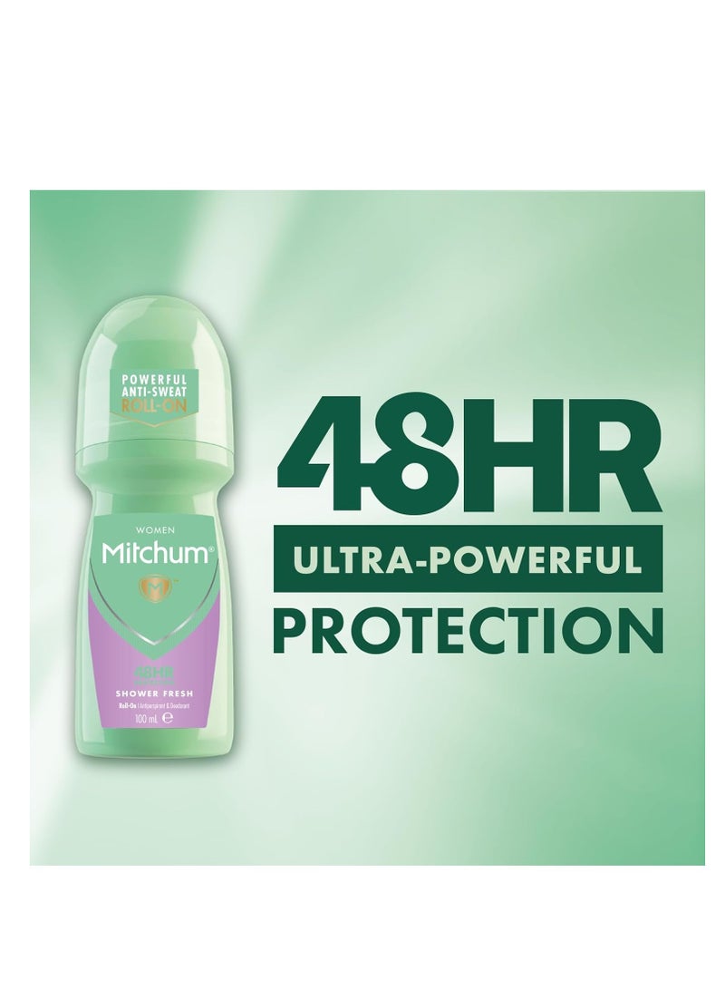 Mitchum Women 48HR Protection Roll-On Deodorant & Antiperspirant, 100ml