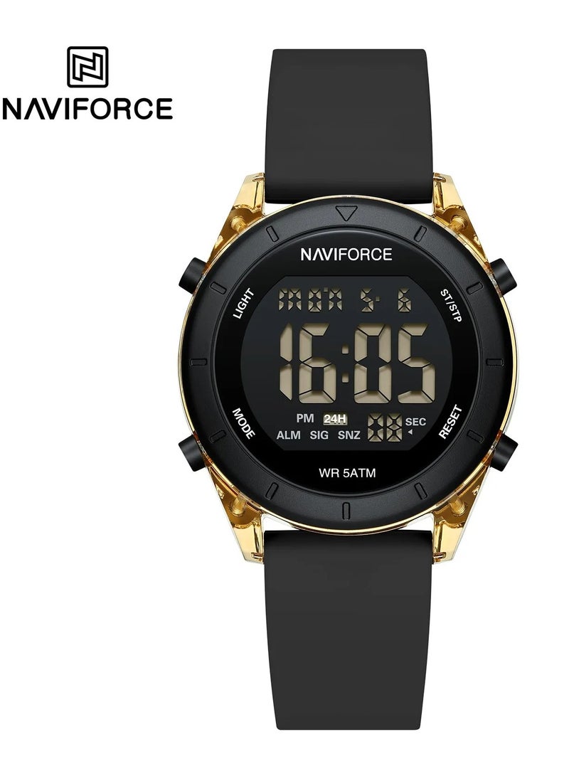 New Naviforce Watch NF-7108 Women's Fashion Watch, Stylish Digits Watch with Silicon Strap for Women