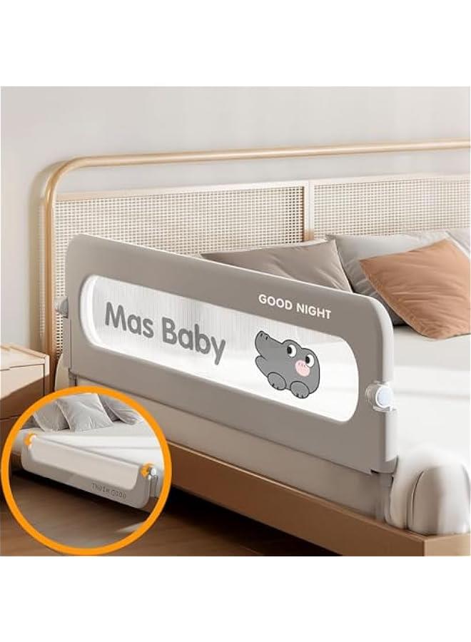 Toddler Bed Rails for Crib, Foldable Bed Rail for Toddlers, Portable Baby Bed Rails Guard Bumper for Baby Kids, Safe Bed Side Rail for Twin, Queen, King, Full Size Beds