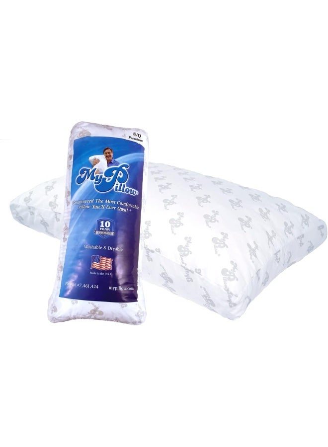 Mypillow Premium Series Bed Pillow Std/Queen, White Medium Fill