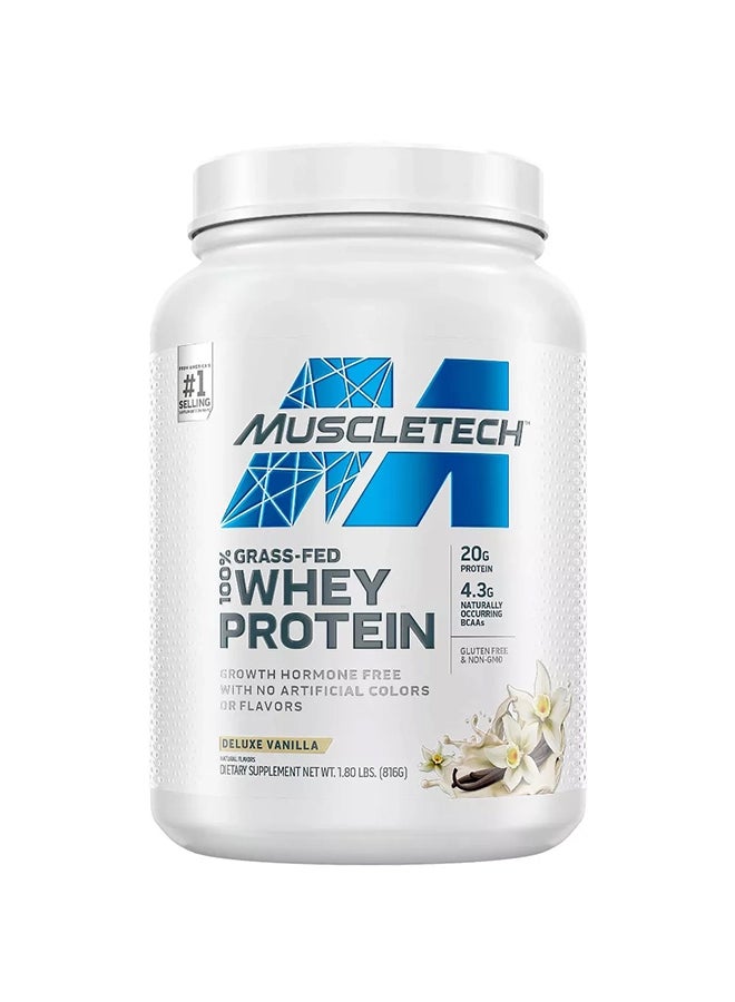 MuscleTech Grass Fed 100% Whey Protein Deluxe Vanilla 1.8lbs US (RB)