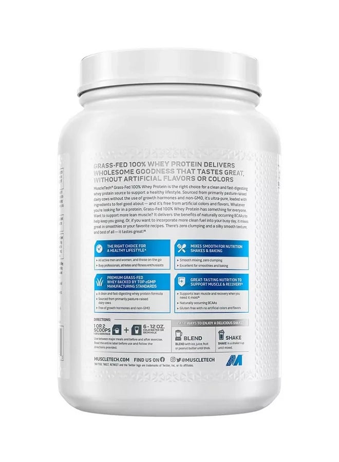 MuscleTech Grass Fed 100% Whey Protein Deluxe Vanilla 1.8lbs US (RB)