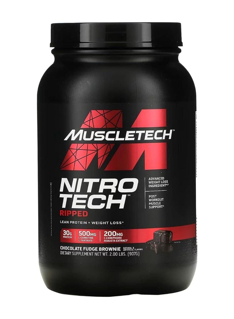 MuscleTech Nitro Tech Ripped Chocolate Fudge Brownie 2lbs US (RB)