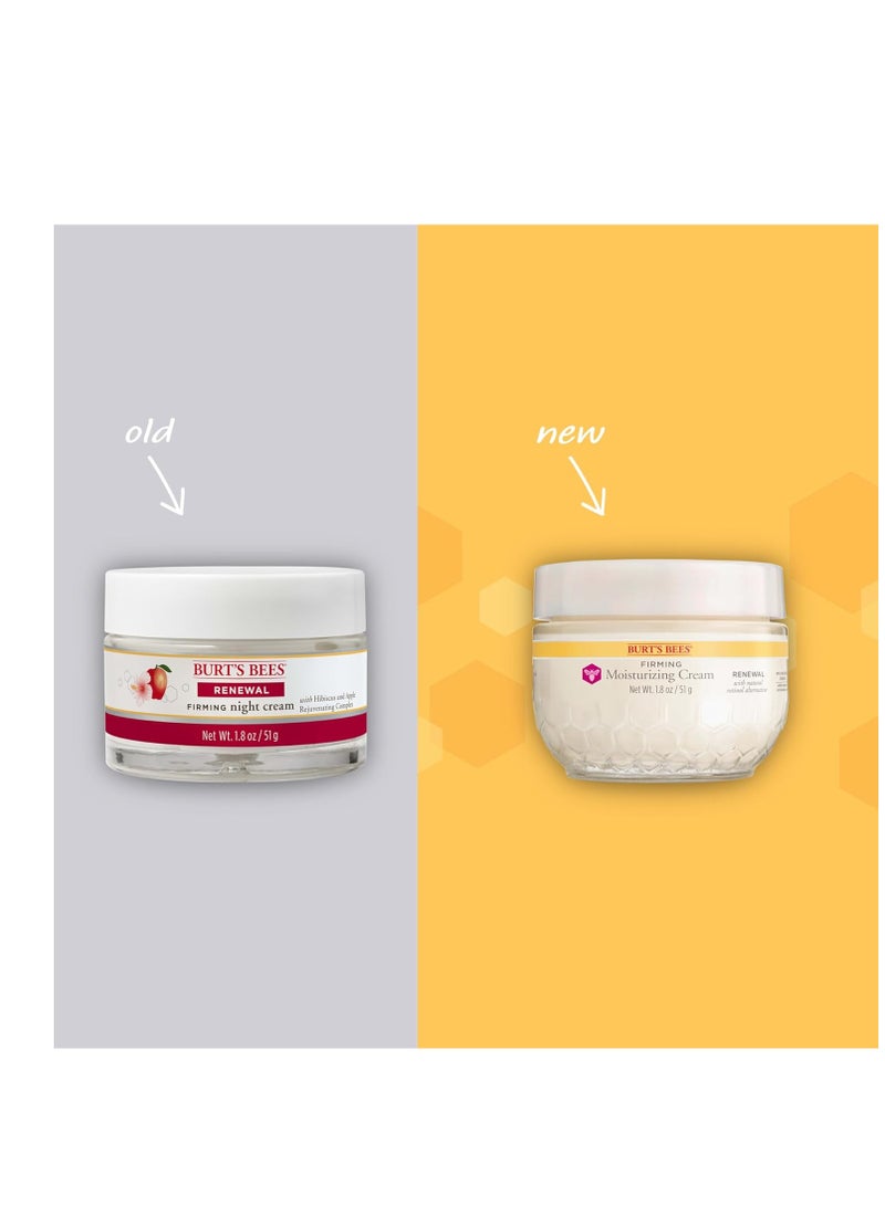 Burt's Bees Renewal Firming Face Cream, Anti-Aging Retinol Alternative, Moisturizing Natural Origin Skin Care, 1.8 Ounce (Packaging May Vary)