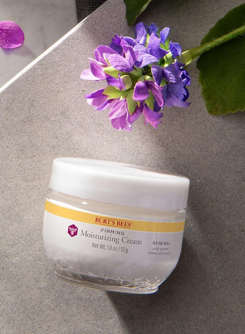 Burt's Bees Renewal Firming Face Cream, Anti-Aging Retinol Alternative, Moisturizing Natural Origin Skin Care, 1.8 Ounce (Packaging May Vary)