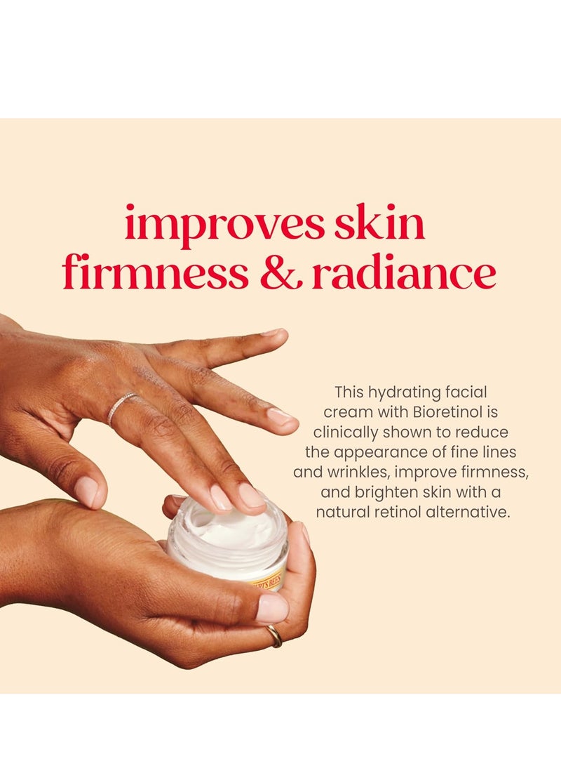 Burt's Bees Renewal Firming Face Cream, Anti-Aging Retinol Alternative, Moisturizing Natural Origin Skin Care, 1.8 Ounce (Packaging May Vary)