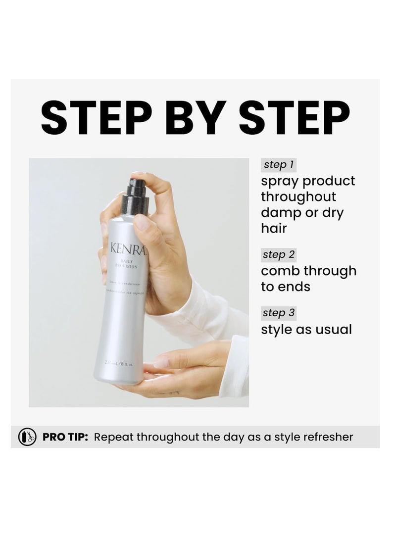 Kenra Daily Provision Leave-In Conditioner | Hydrates, Detangles, & Adds Shine | Tames Frizz & Flyaways | Thermal Protection | Helps Resist Humidity | All Hair Types