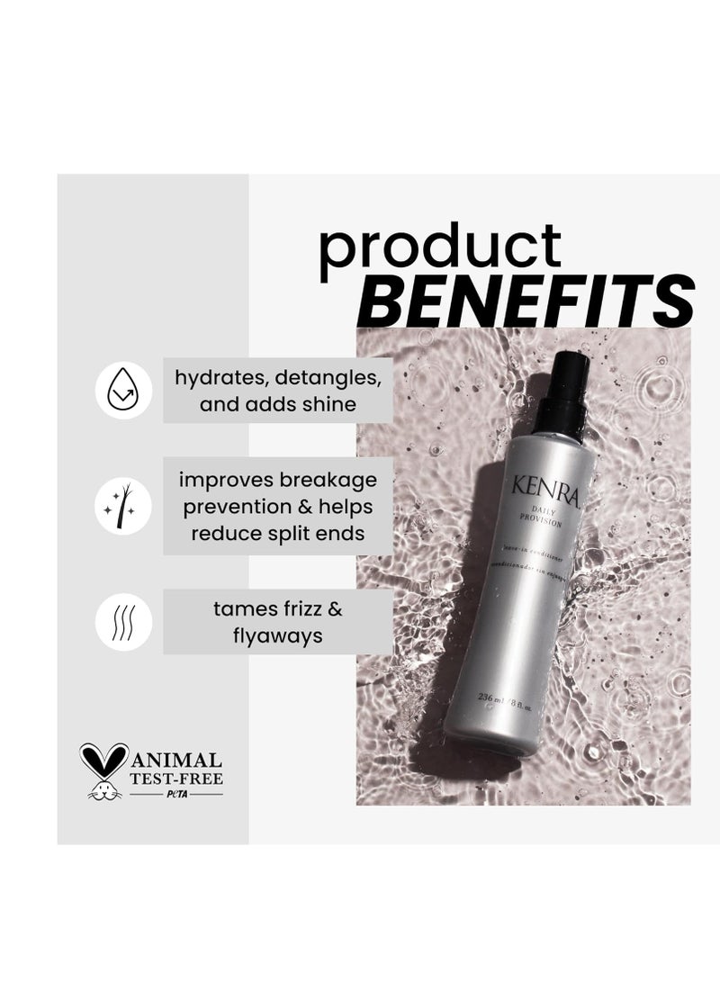 Kenra Daily Provision Leave-In Conditioner | Hydrates, Detangles, & Adds Shine | Tames Frizz & Flyaways | Thermal Protection | Helps Resist Humidity | All Hair Types