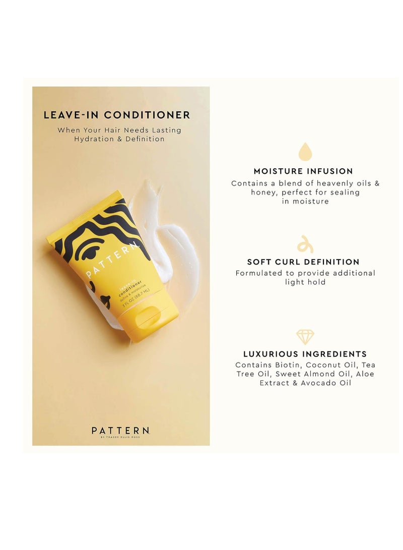 PATTERN Beauty by Tracee Ellis Ross Leave-In Conditioner 3 fl oz - Rich Moisture for Curly, Coily and Tight-Textured Hair, 3a to 4c, Travel-Size, 3 fl oz