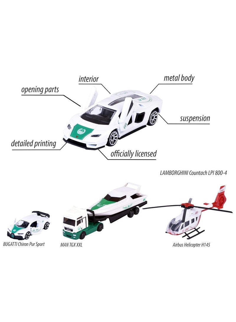 Dubai Police Force Car 5-Pieces Set, White