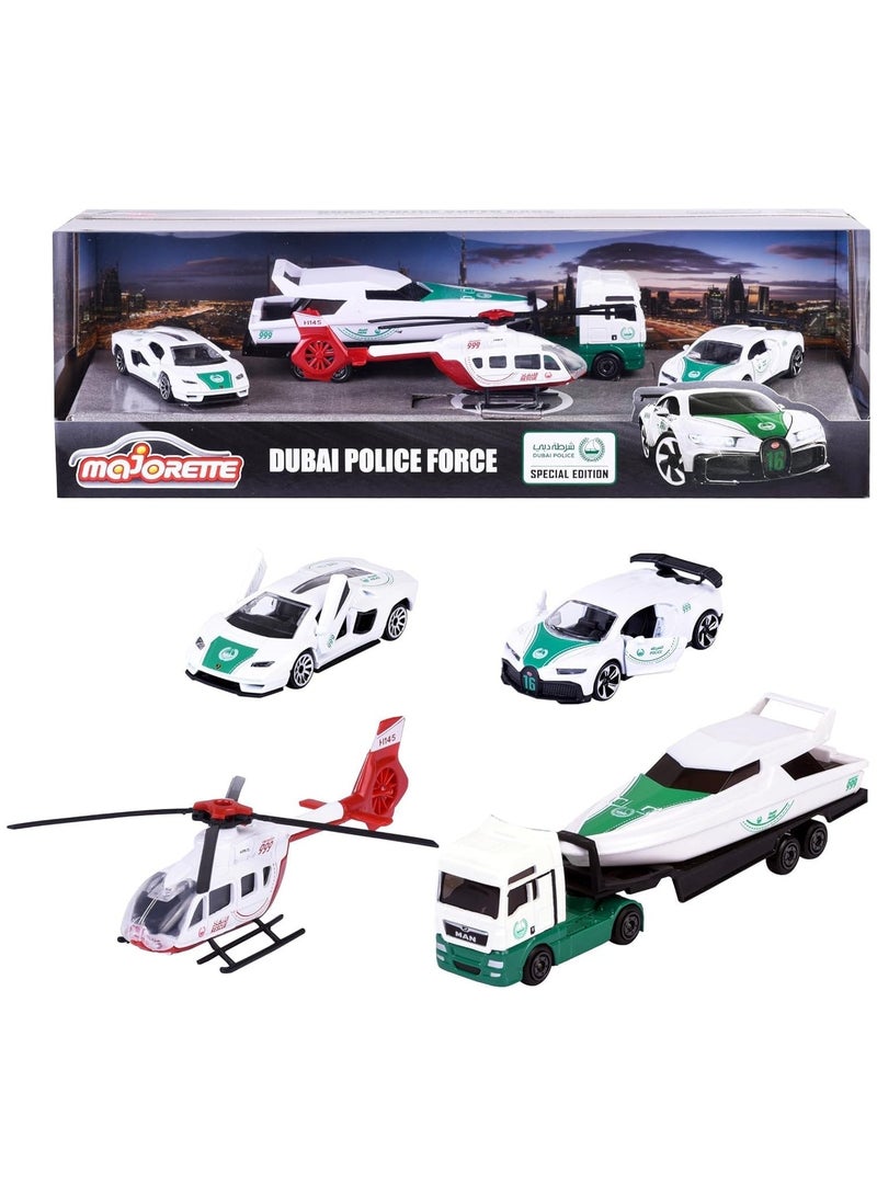 Dubai Police Force Car 5-Pieces Set, White