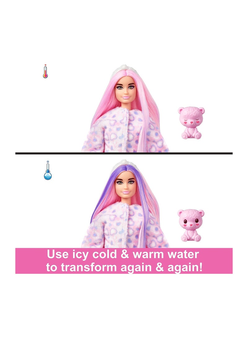 Barbie Cutie Reveal Doll And Accessories, Cozy Cute Tees Teddy Bear