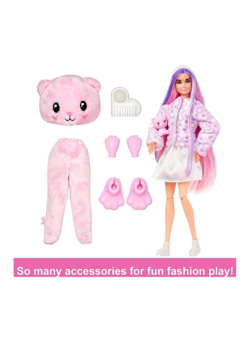 Barbie Cutie Reveal Doll And Accessories, Cozy Cute Tees Teddy Bear