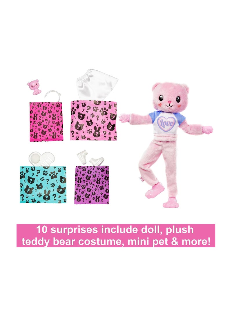 Barbie Cutie Reveal Doll And Accessories, Cozy Cute Tees Teddy Bear