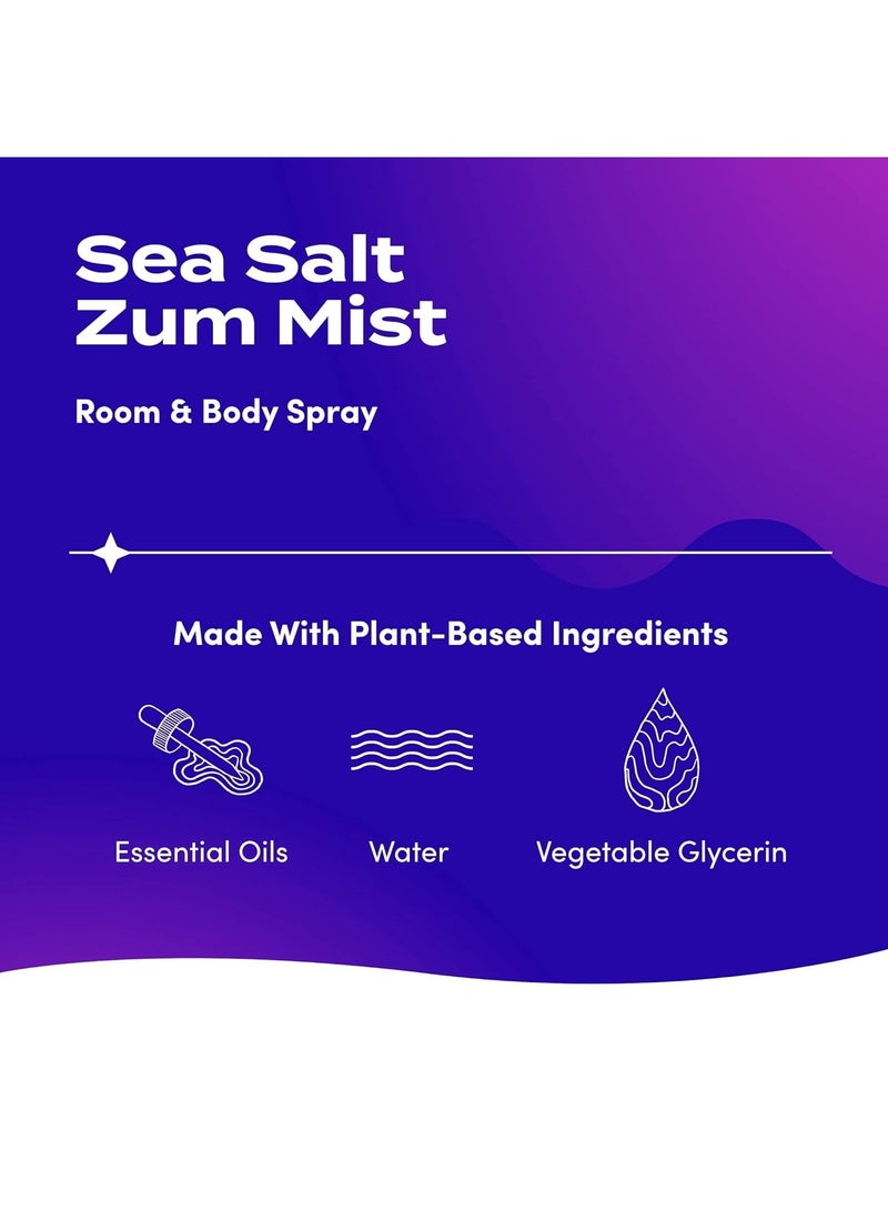 Indigo Wild Zum Mist Room & Body Spray - Aromatherapy Essential Oil Spray - Natural Body Mist & Room Spray - Sea Salt Scent - 4 fl oz