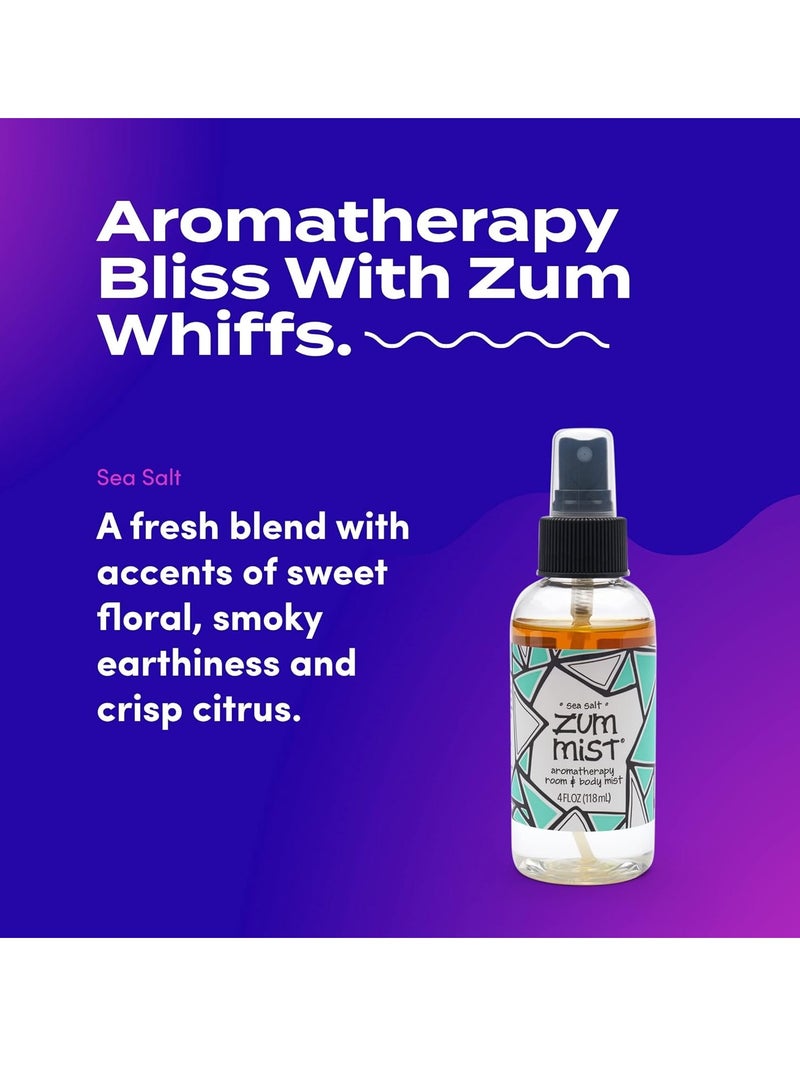 Indigo Wild Zum Mist Room & Body Spray - Aromatherapy Essential Oil Spray - Natural Body Mist & Room Spray - Sea Salt Scent - 4 fl oz