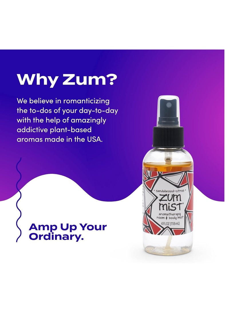 Indigo Wild Zum Mist Room and Body Spray - Sandalwood-Citrus - 4 fl oz