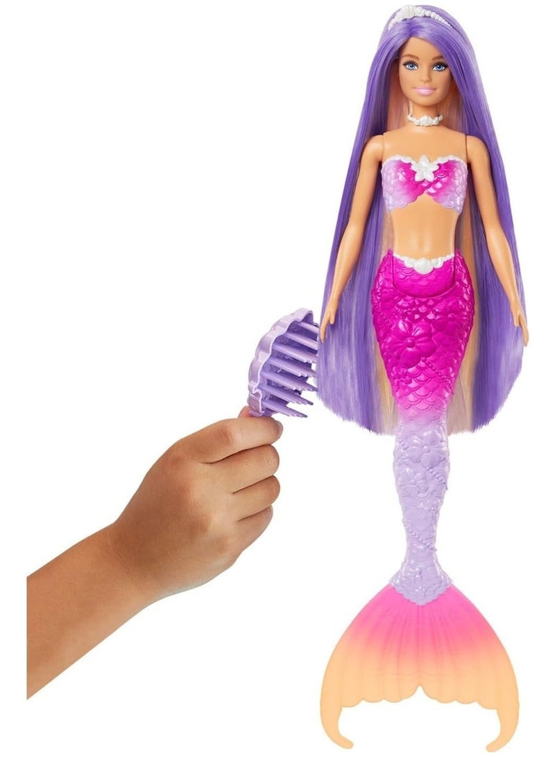 Barbie “Malibu” Mermaid Doll with Color Change Feature, Pet Dolphin and Accessories