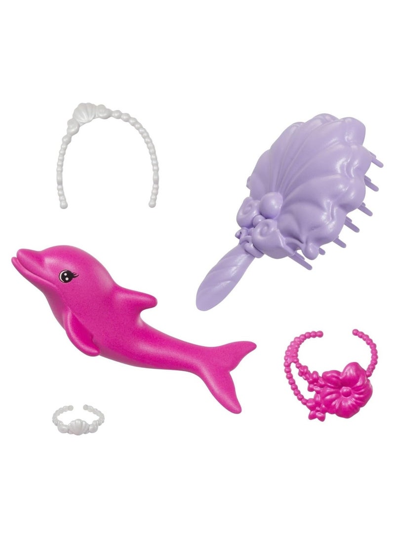 Barbie “Malibu” Mermaid Doll with Color Change Feature, Pet Dolphin and Accessories