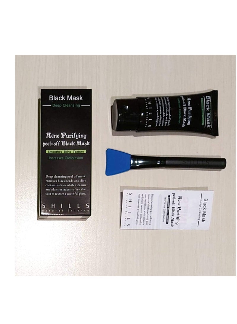 SHILLS Blackhead Remover, Pore Control, Skin Cleansing, Purifying Bamboo Charcoal, Peel Off Face Mask,1 Bottle(1.69 fl. oz)