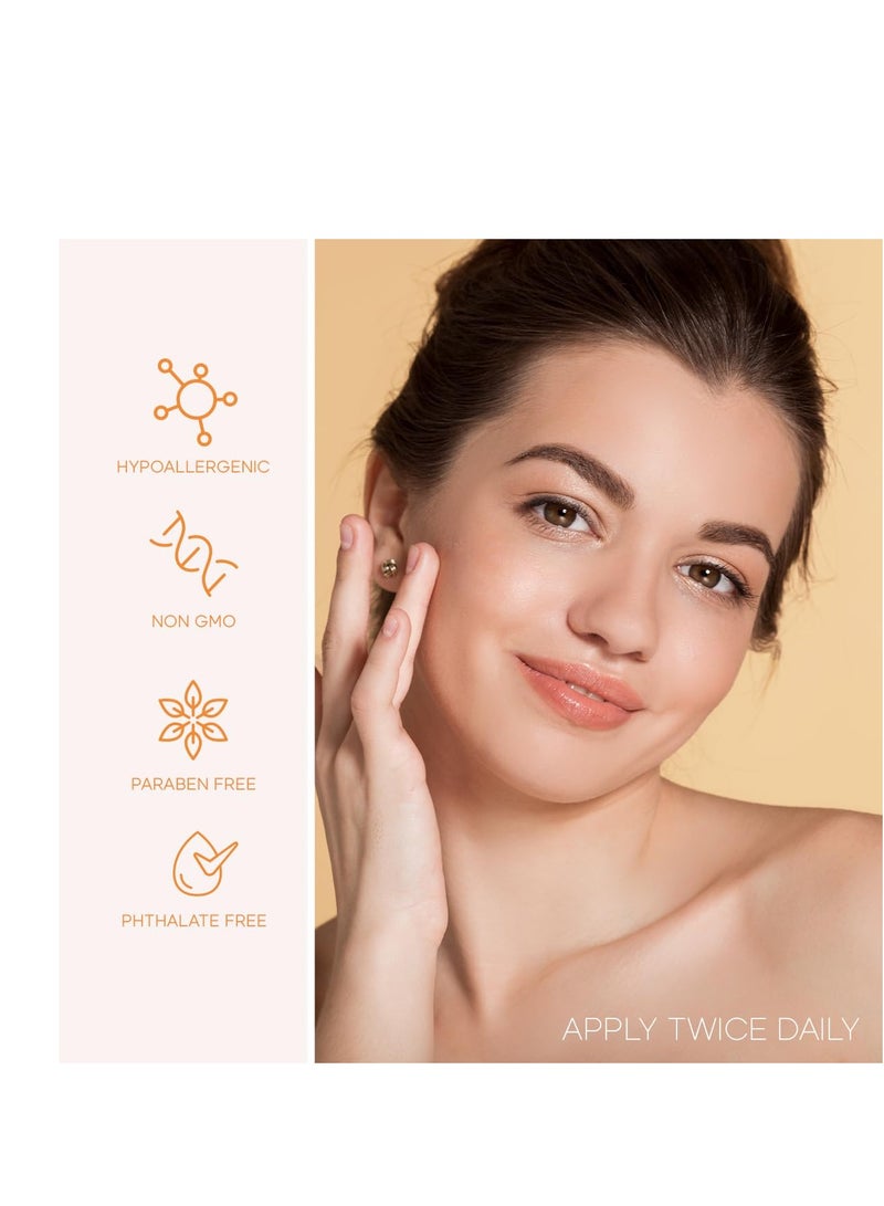 Vitamin C Serum With Collagen - Dermatologist Tested Korean Skin Care for Dark Spots & Skin Brightening - Anti Aging & Acne Facial Serum - Cruelty Free - For All Skin Types - 1.69Fl. oz by Skin 2.0