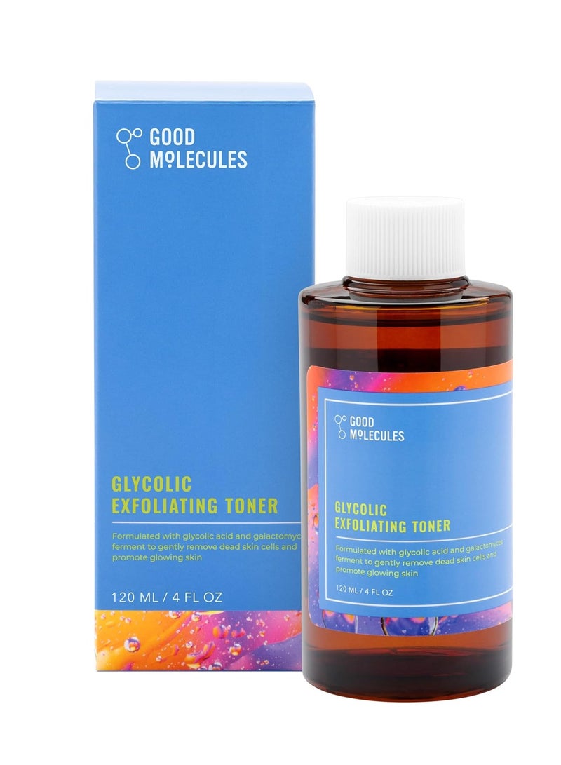 Good Molecules Glycolic Exfoliating Toner - Facial Toner and Exfoliant with Glycolic Acid, Hyaluronic Acid and Aloe to Moisturize - Skincare for Face