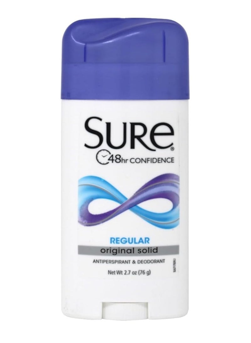 Sure Anti-Perspirant Deodorant Invisible Solid Regular Scent 2.60 oz