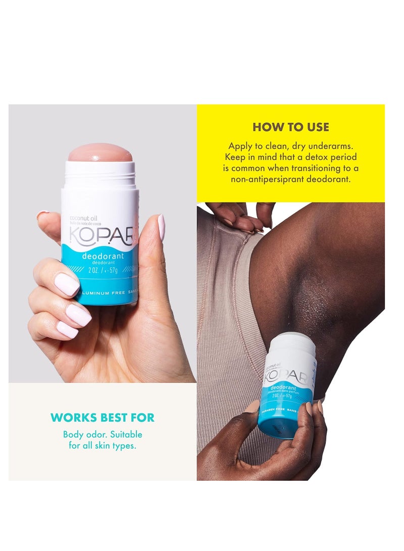 Kopari Deodorant for Women with Organic Coconut Oil | Aluminum Free Deodorant | Non Toxic Deodorant, Vegan, Gluten Free, Paraben Free, Deodorant for Men & Women | 2.0 oz | Charcoal
