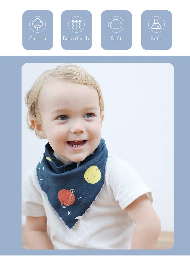 Baby Bibs, Baby Bandana Drool Bibs 100% Cotton for Boys Girls Unisex for Teething and Drooling