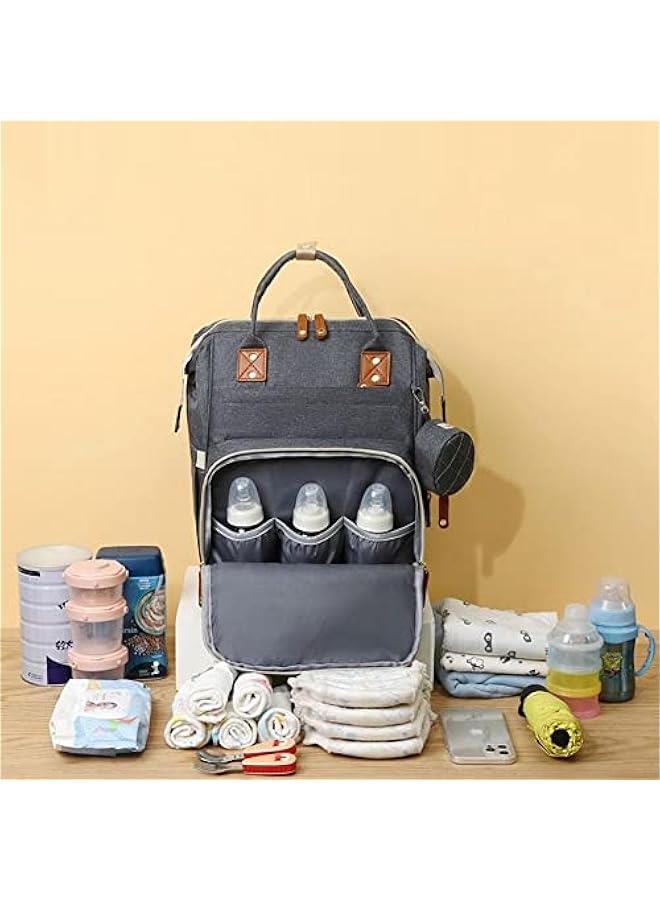 Baby Diaper Backpack With Usb Port And Multiple Storage Spaces