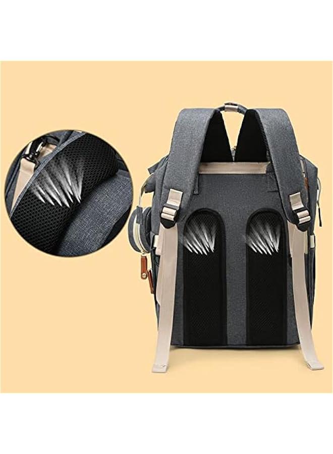 Baby Diaper Backpack With Usb Port And Multiple Storage Spaces