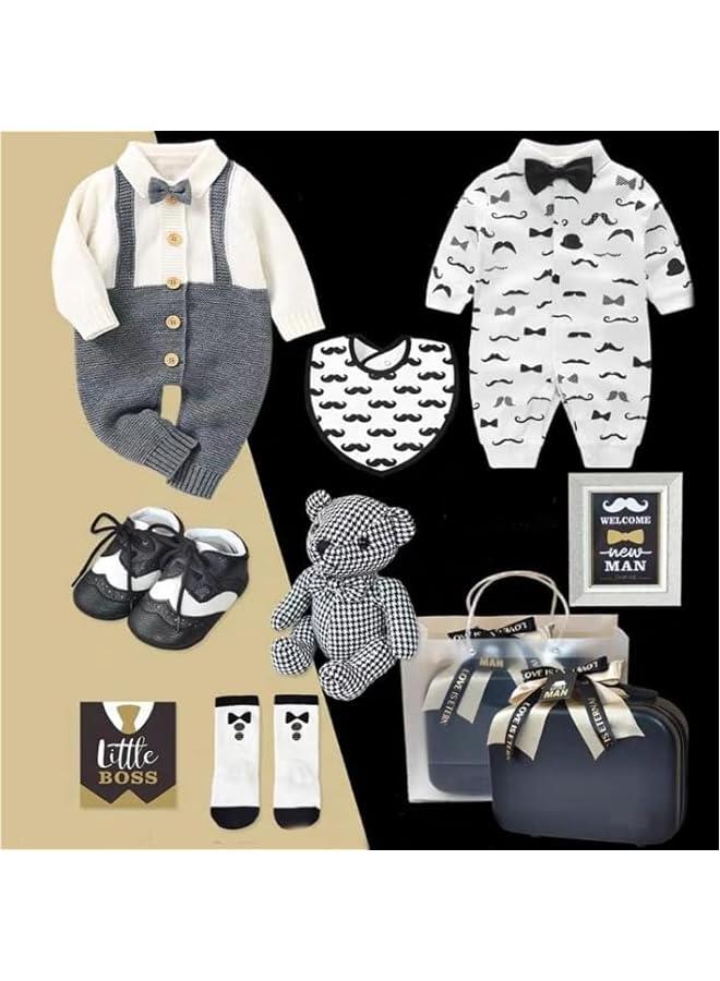 New Born Gift Set Baby Boy with Jumpsuit (9 in 1)