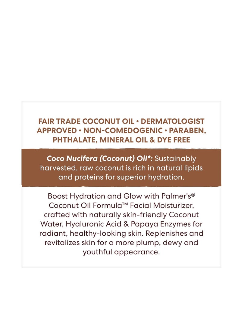 Palmer’s Coconut Oil Formula Coconut Water Face Moisturizer, 1.7 Ounce Jar