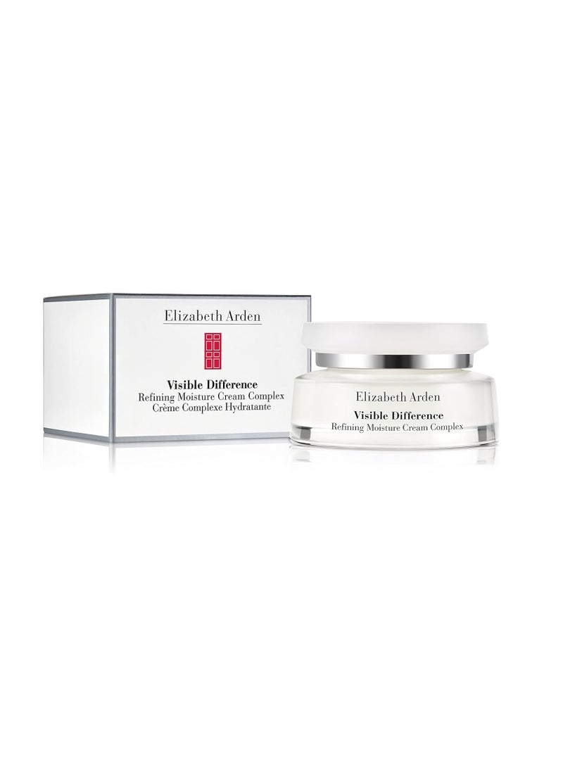 Elizabeth Arden Visible Difference Refining Moisture Cream Complex, Daily Face Moisturizer, Prevents Moisture Loss, Dermatologist and Clinically Tested, 2.5 oz