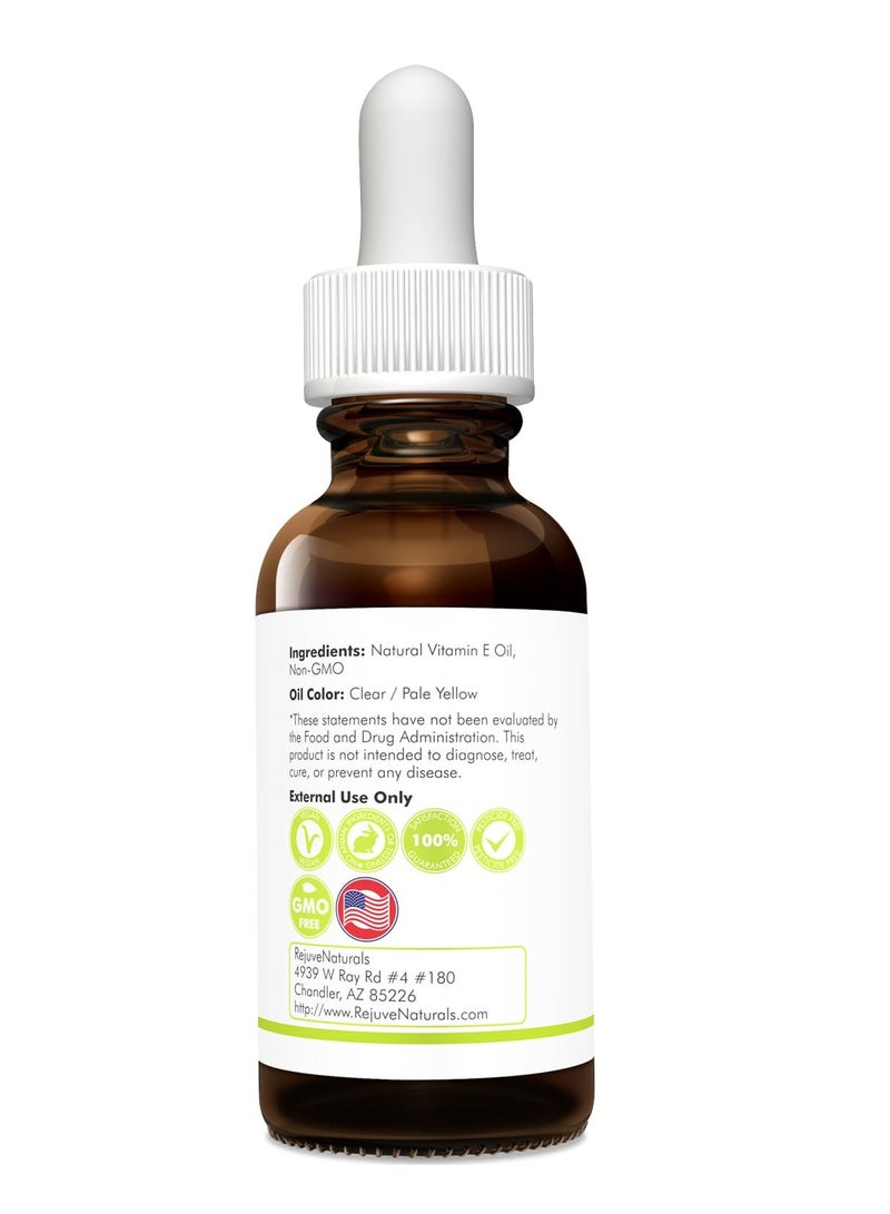 Vitamin E Oil - 100% Pure & Natural, 42,900 IU. Repair Dry, Damaged Skin from Surgery & Acne, Age Spots & Wrinkles. Boost Collagen for Moisturized, Youthful-looking Skin. d-alpha tocopherol