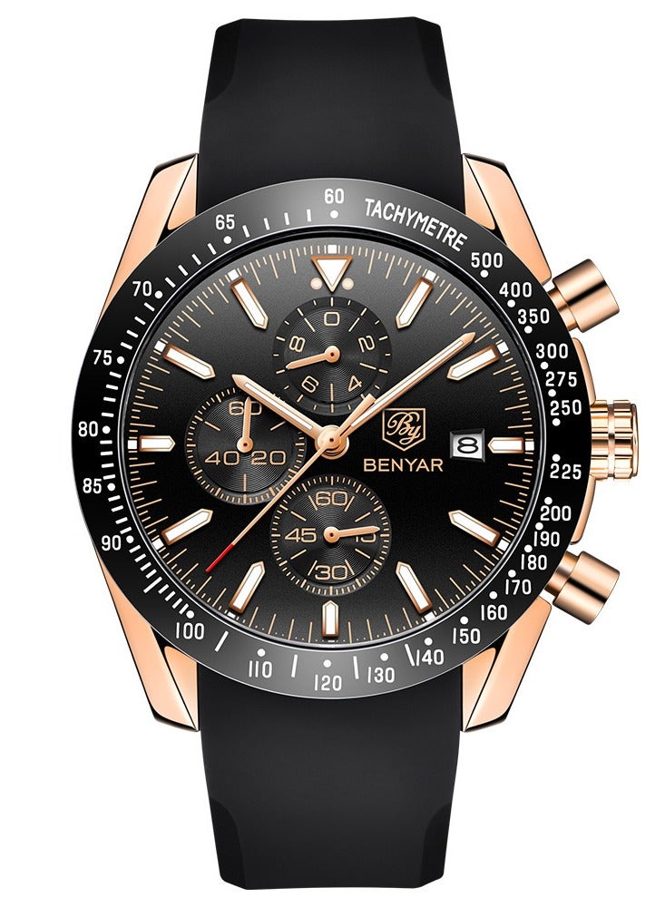 Watches for Men Watch Quartz Luxury Chronograph Water Resistant Watch 5140 220mm