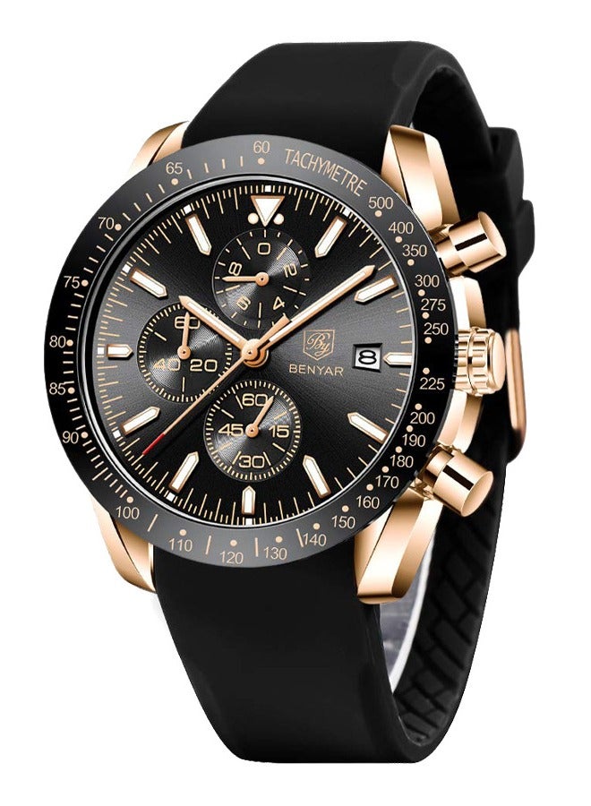Watches for Men Watch Quartz Luxury Chronograph Water Resistant Watch 5140 220mm
