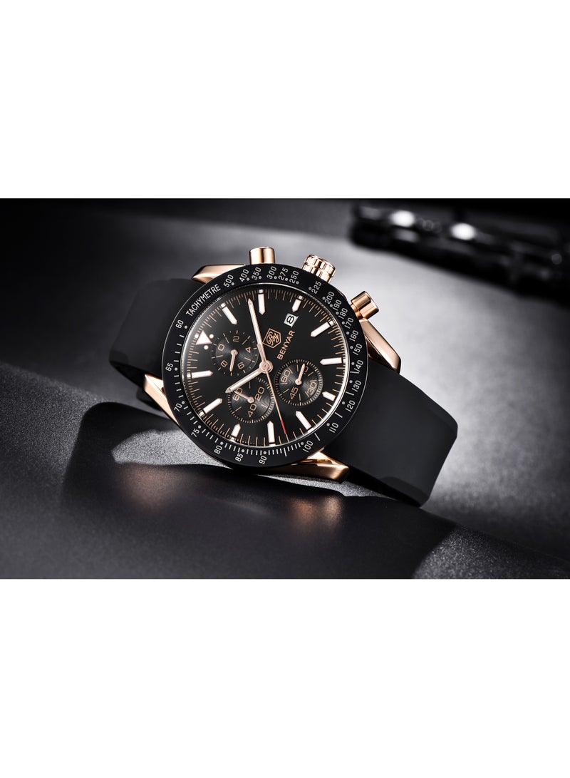 Watches for Men Watch Quartz Luxury Chronograph Water Resistant Watch 5140 220mm