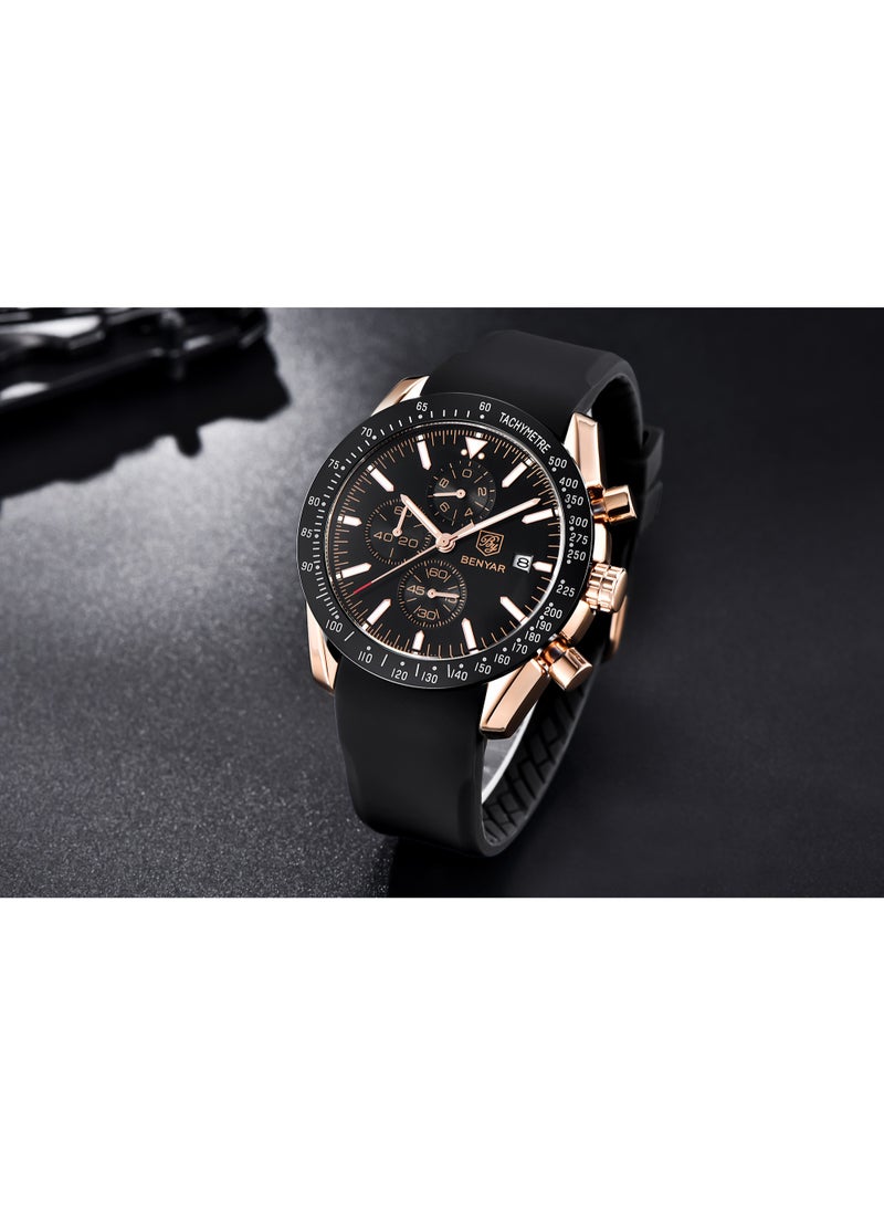 Watches for Men Watch Quartz Luxury Chronograph Water Resistant Watch 5140 220mm