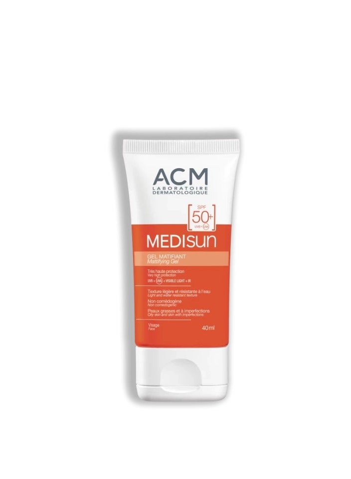 Medisun Mattifying gel SPF 50 Invisible Sun Protection Gel for Oily and Imperfection Skin 40 ml