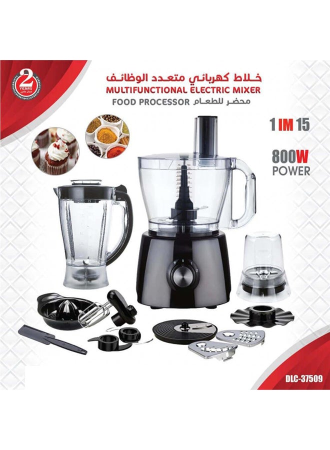 Multi-Function Food Processor 800.0 W DLC-37509 Black